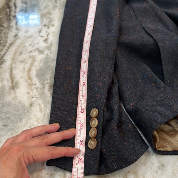 Designer Custom 3 Piece Suit Dark Navy (multicolored dots)•Fully Lined - Picture 4 of 7